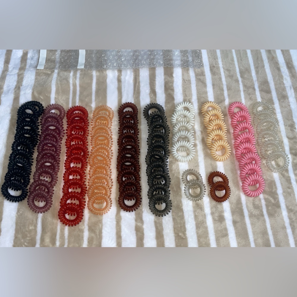 88 Piece Spiral hair ties.